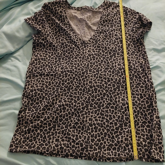 Merona black & gray leopard print shirt XXL - Picture 4 of 5